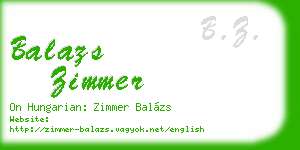 balazs zimmer business card